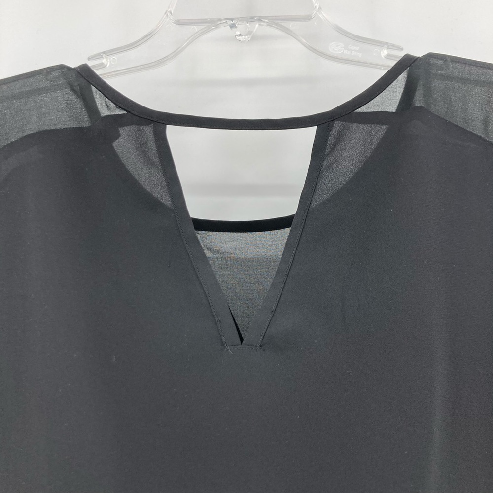 Banana Republic Heritage Black Semi Sheer Blouse - Picture 3 of 9